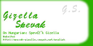 gizella spevak business card